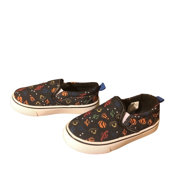 US Sports Outer Space Themed Canvas Slip On Shoes 10 (Toddler) - Picture 3 of 6